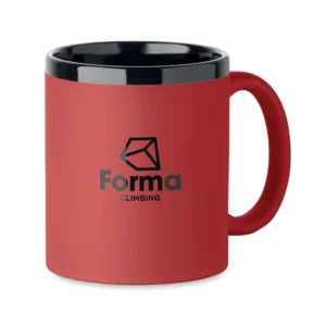 Cană din ceramică cu înveliș moale la atingere și interior/ margine negru Ruby