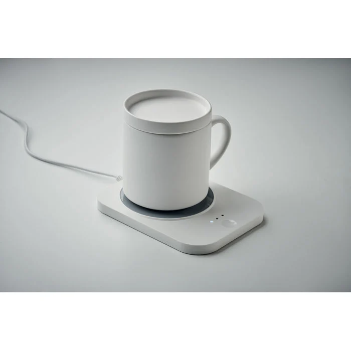 Încărcător wireless 2 în 1 de 15 W și dispozitiv de încălzire a cănii din ABS Siroter