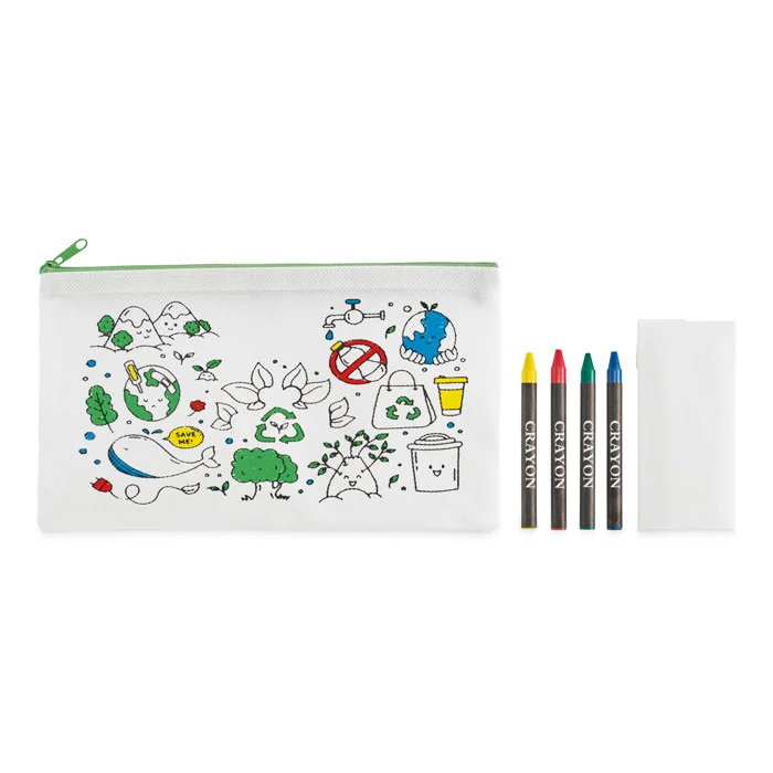 Penar din material nețesut cu 4 creioane colorate incluse Cray