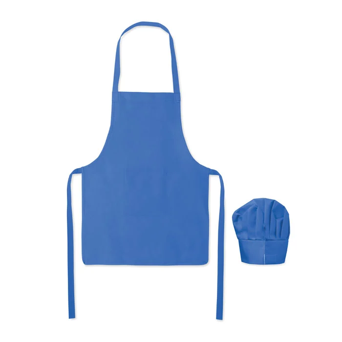 Set bonetă și șorț de bucătărie pentru copii din RPET nețesut 80 gr/m² Kid Chef