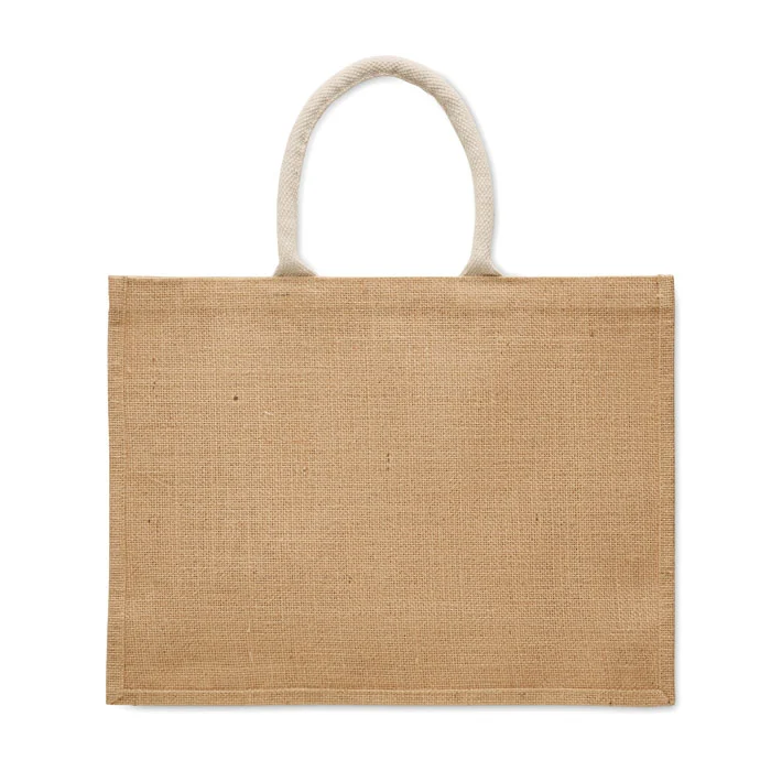 Geantă de cumpărături realizată din iută laminată și pânză de bumbac de 280 gr/m² Baga