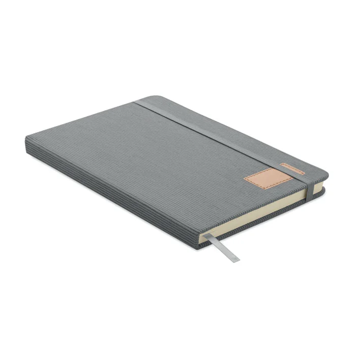 Notes A5 poliester RPET corduroy și 192 pagini liniate hârtie reciclată Cordi Note