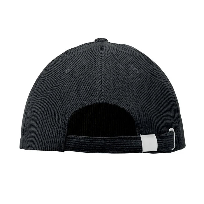 Șapcă de baseball cu 5 panele din catifea de poliester cu închidere reglabilă Wale