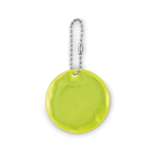 Breloc rotund reflectorizant din PVC Grin