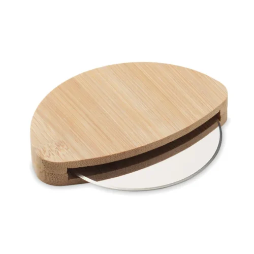 Cutter rotund pentru pizza cu mâner din bambus și lamă din oțel inoxidabil Napol