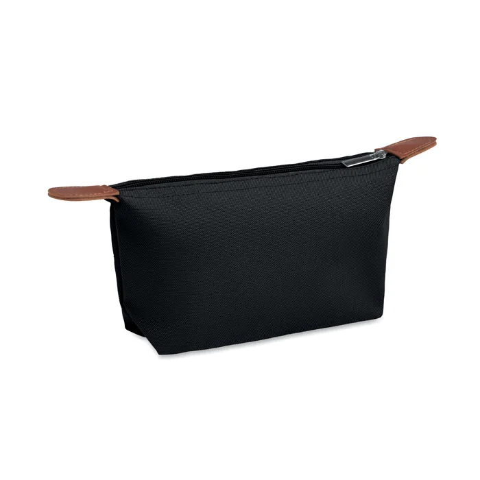 Geantă cosmetică fabricată din poliester 600D RPET cu închidere cu fermoar Vanity