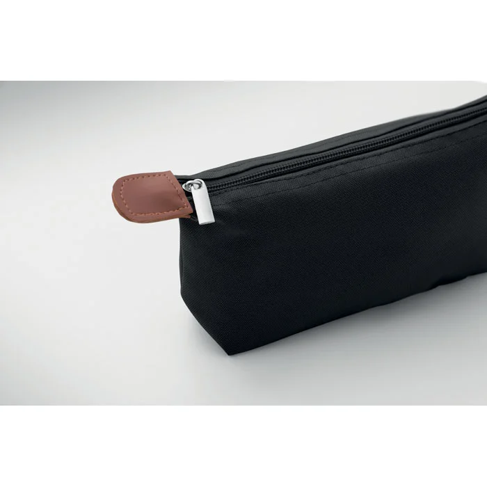 Geantă cosmetică fabricată din poliester 600D RPET cu închidere cu fermoar Vanity