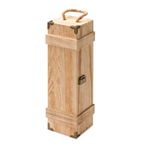 Cutie de vin cadou din lemn de paulownia cu închidere metalică Vinbox +