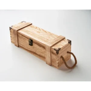 Cutie de vin cadou din lemn de paulownia cu închidere metalică Vinbox +