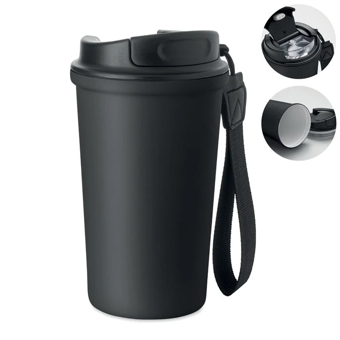 Pahar tumbler cu perete dublu din oțel inoxidabil reciclat în proporție de 90% Nakano