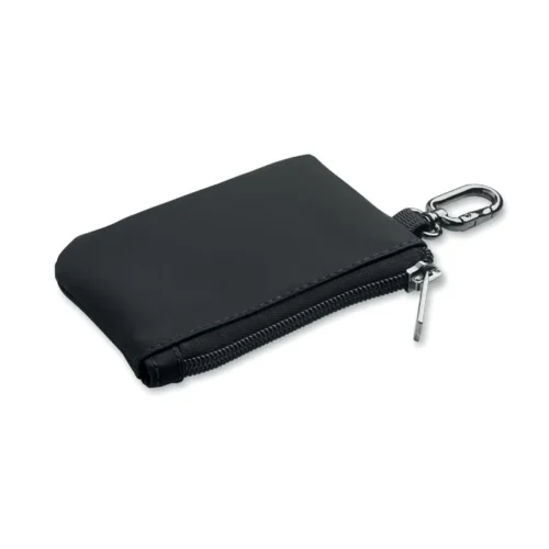 Portofel cu fermoar pentru chei și portofel din PU moale cu carabină din aliaj Guardo