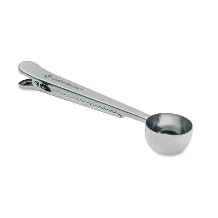 Lingură de cafea cu clemă pentru pungă, din oțel inoxidabil Spooncoop