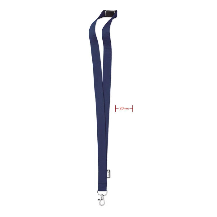 Lanyard din RPET cu carabină metalică și despărțitor de siguranță Lany RPET