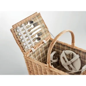 Coș picnic răchită 4 persoane Mimbre Plus