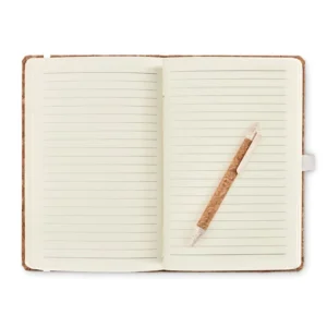 Agendă A5 din plută cu stilou asortat Suber Set