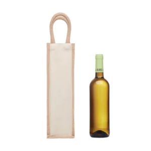 Pungă cadou pentru o sticlă de vin, din iută și pânză de 320 gr/m² Campo Di Vino