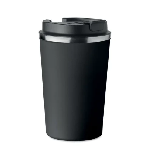 Pahar din oțel inoxidabil cu perete dublu și capac din PP Brace