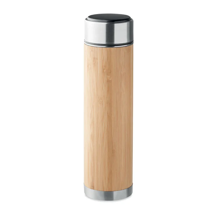 mo6327-40-top-4c4dee15f7 Termos cu perete dublu din oțel inoxidabil/bamboo, cu infuzor de ceai în interior Panay