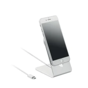 Încărcător magnetic wireless portabil din aluminiu, 15 W cu suport pentru telefon Melis