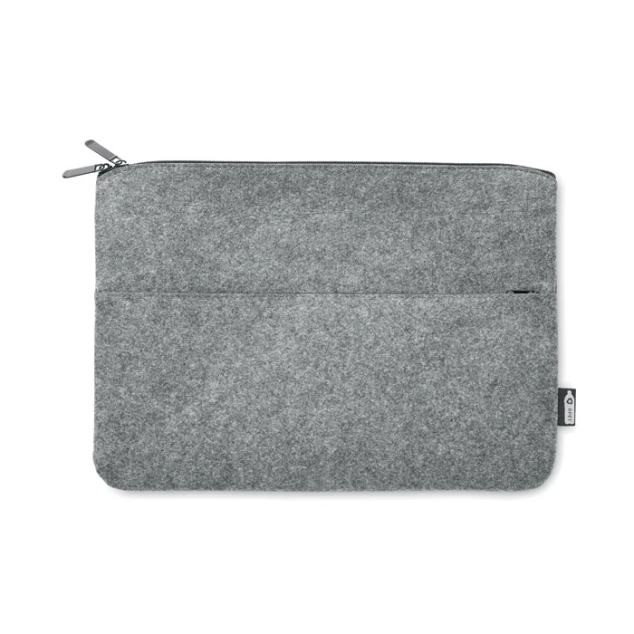 Husă pentru laptop de 14 inch, din pâslă RPET, cu buzunar frontal cu fermoar Toplo