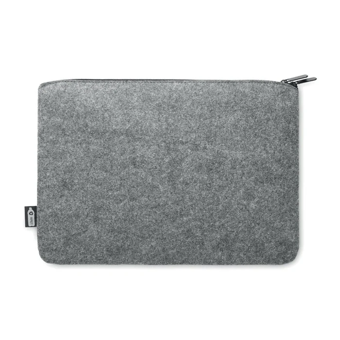 Husă pentru laptop de 14 inch, din pâslă RPET, cu buzunar frontal cu fermoar Toplo