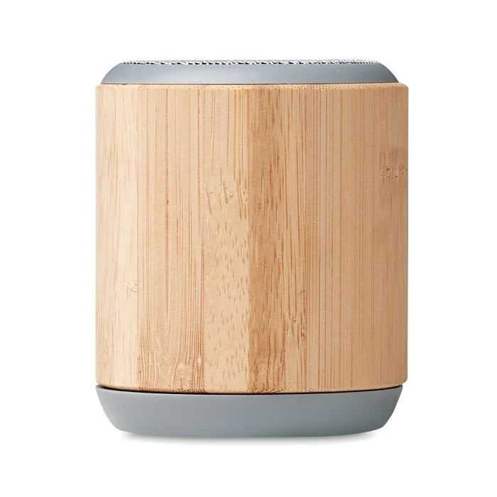 Boxă wireless 5.3 din bambus și ABS în partea superioară, cu curea din PU Rugli