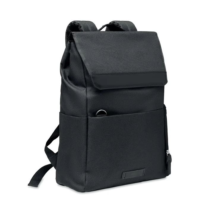 Rucsac pentru laptop de 15 inch în RPET 600D 2 tonuri, cu clapetă magnetică Daegu Lap