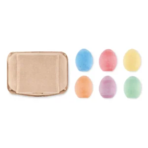Set format din 6 crete în formă de ou în suport de carton reciclat Tamago