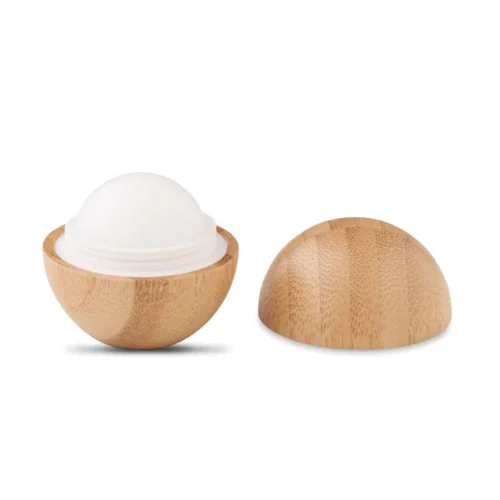 Balsam de buze în carcasa rotunda din bambus Soft Lux
