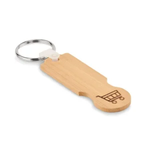 Breloc de bambus cu moneda Compras