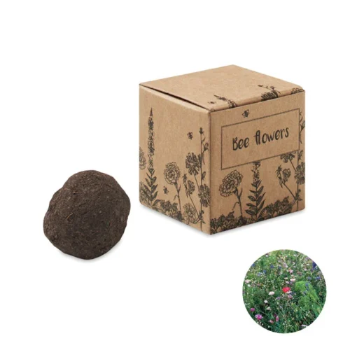 Kit de cultivare a semințelor in bombă, prezentat în cutie de carton Bombi Ii