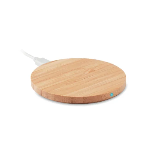 Încărcător rapid wireless din bambus Rundo Lux
