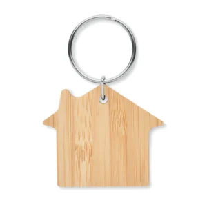 Breloc din bambus în formă de casă Houseboo