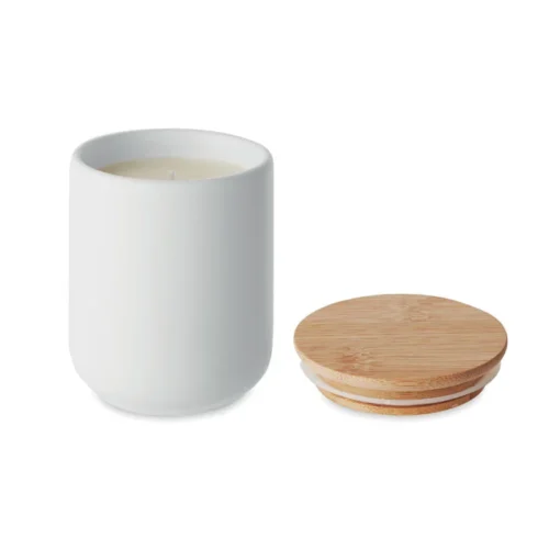 Lumânare parfumată din ceară pe bază de plante în borcan ceramică cu capac Veika