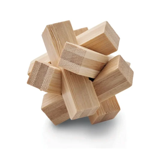 Puzzle din bambus brainteaser în formă de stea Cubenats