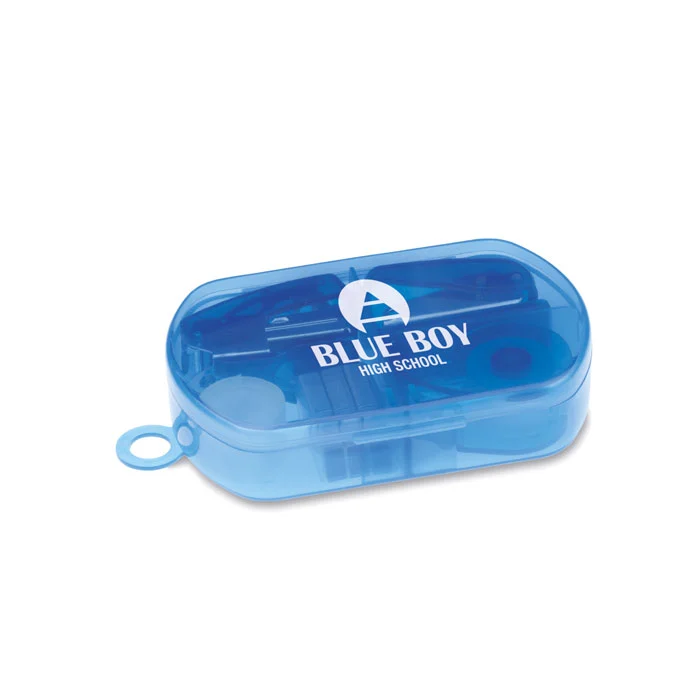Set papetărie, include suport cu bandă adezivă, mini capsator, perforator Burobox
