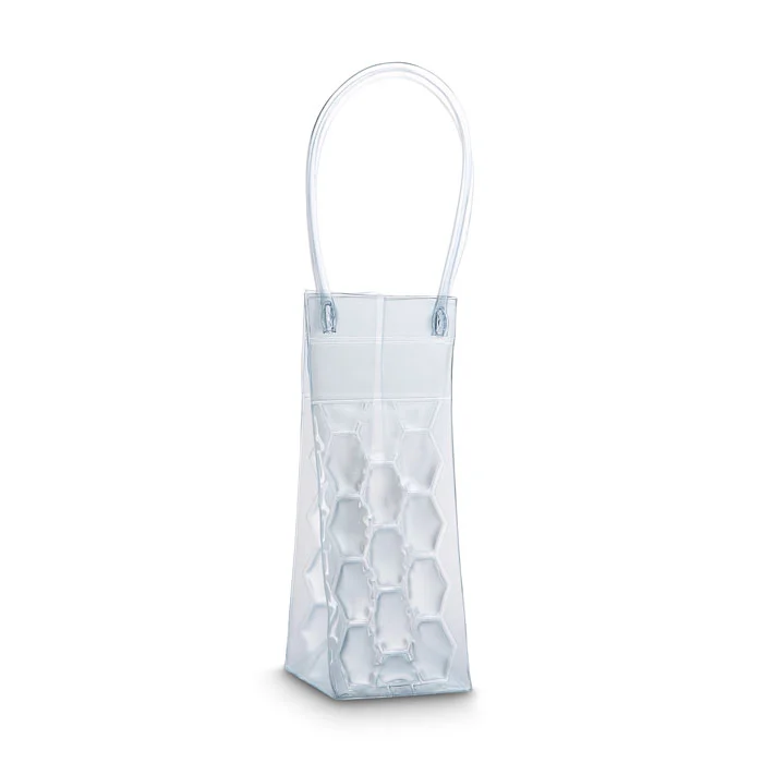 Geantă termoizolantă din PVC transparent pentru 1 sticlă Bacool