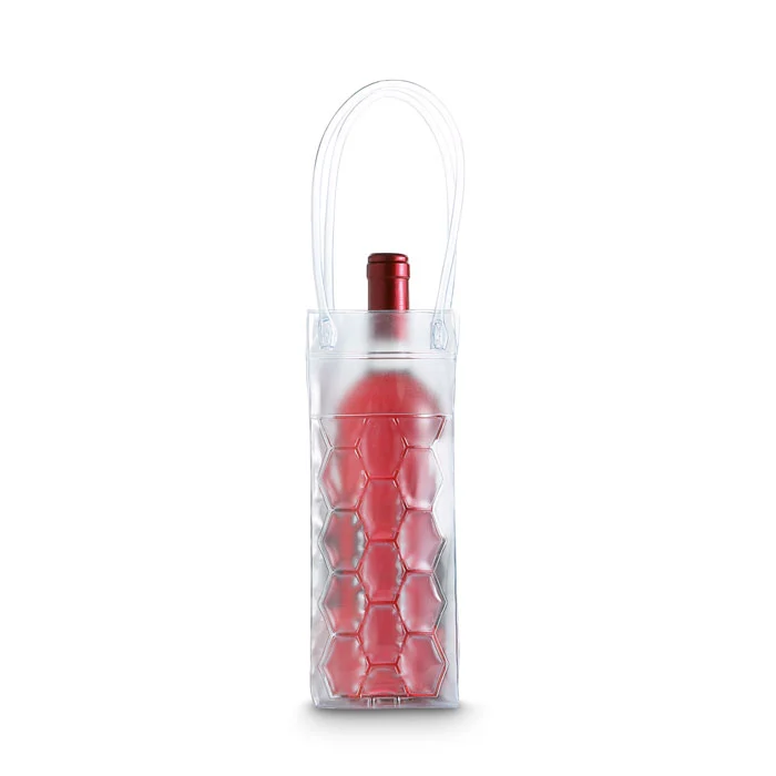 Geantă termoizolantă din PVC transparent pentru 1 sticlă Bacool