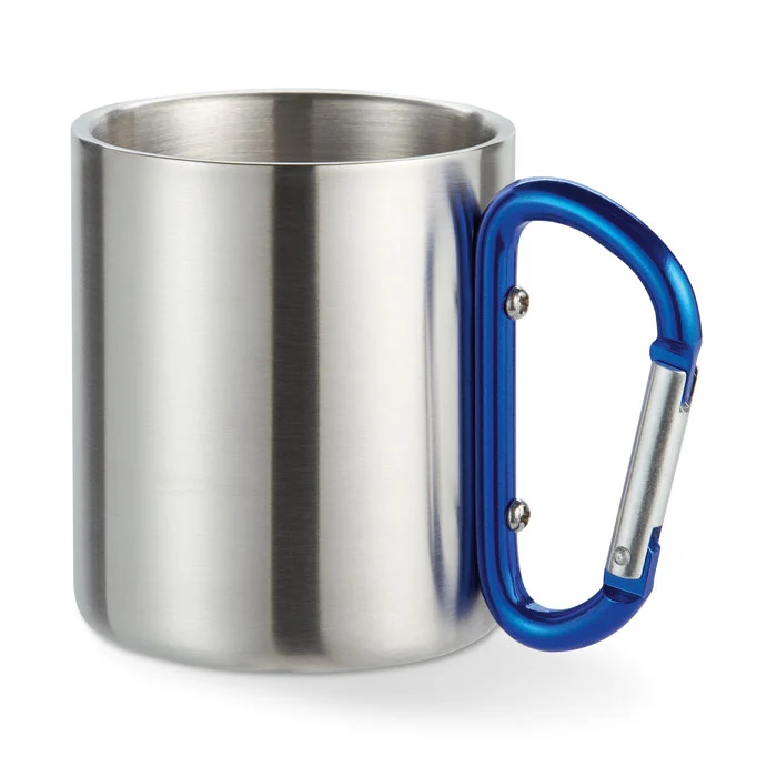 Cană cu perete dublu, din inox cu perete dublu și carabină Trumbo