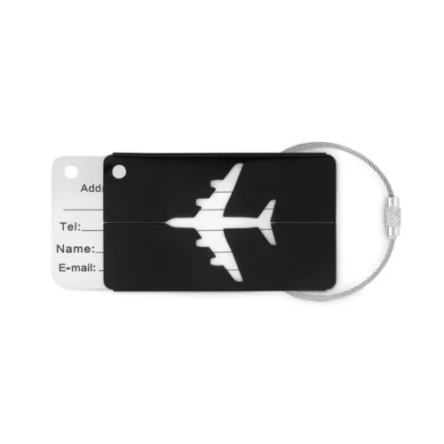 Etichetă de bagaje din aluminiu cu nume și adresă Fly Tag