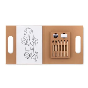 Set de colorat pentru copii cu 30 de coli de colorat din hârtie reciclată Folder2 Go