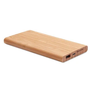 Power bank cu încărcare wireless de 6000 mAh în carcasă din bambus Arena