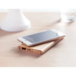 Power bank cu încărcare wireless de 6000 mAh în carcasă din bambus Arena