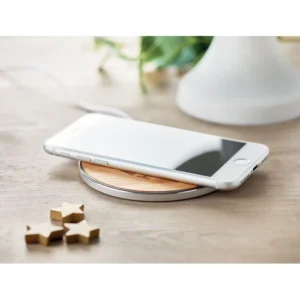 Încărcător wireless rapid în bambus și aluminiu Despad