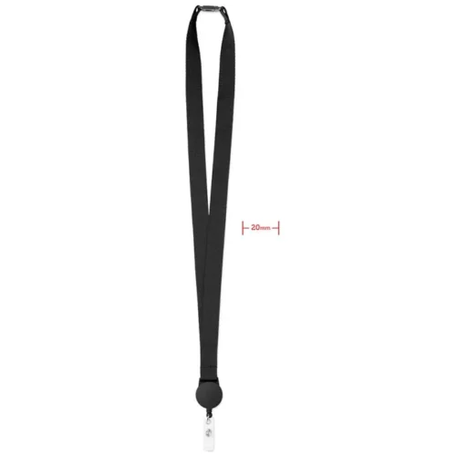 Lanyard din poliester cu suport pentru ecuson și cataramă de siguranță Zip Lanyard