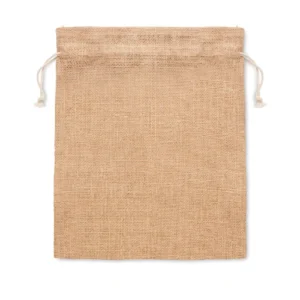 Săculeț mic de iută, pentru cadouri, cu sfoară de închidere Jute Small