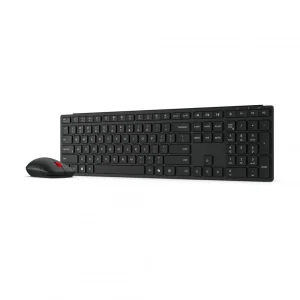 Kit Wireless tastatura si mouse Lenovo 4X31S04810, taste numerice, Negru