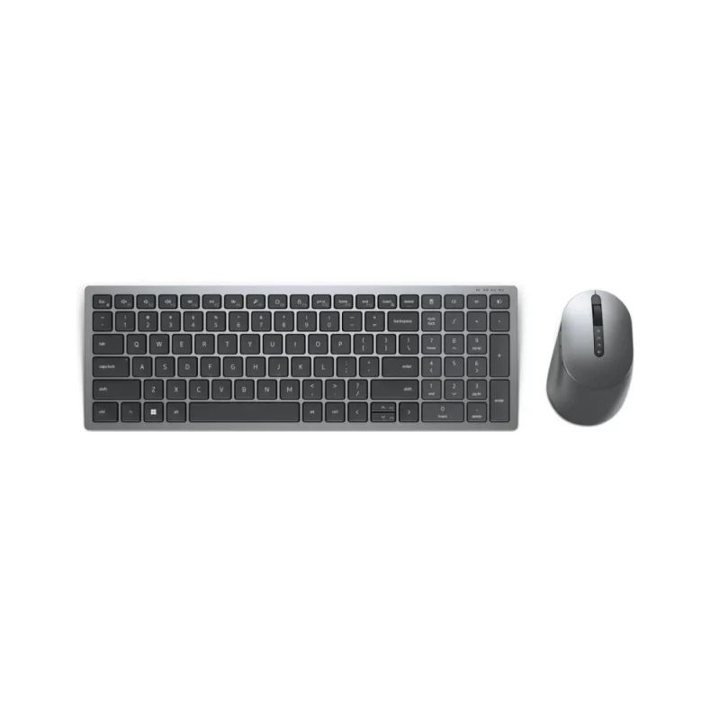 Kit Wireless tastatura si mouse Dell KM7120W, taste numerice, gri