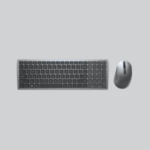 Kit Wireless tastatura si mouse Dell KM7120W, taste numerice, gri