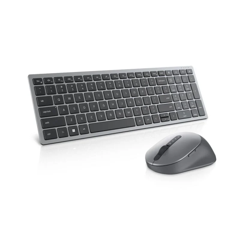 Kit Wireless tastatura si mouse Dell KM7120W, taste numerice, gri